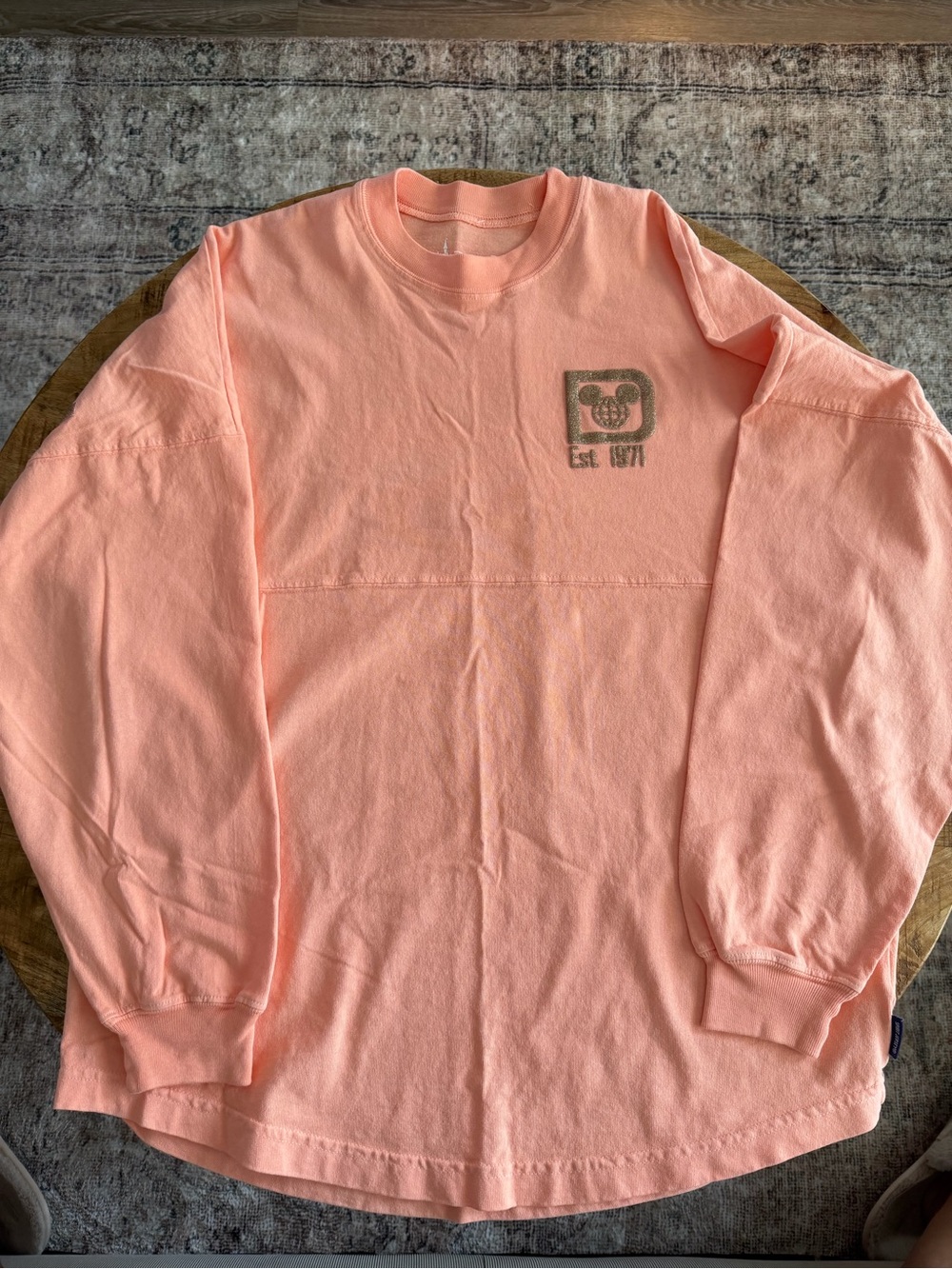 Disney Parks Spirit Jersey Long Sleeve Peach size Small